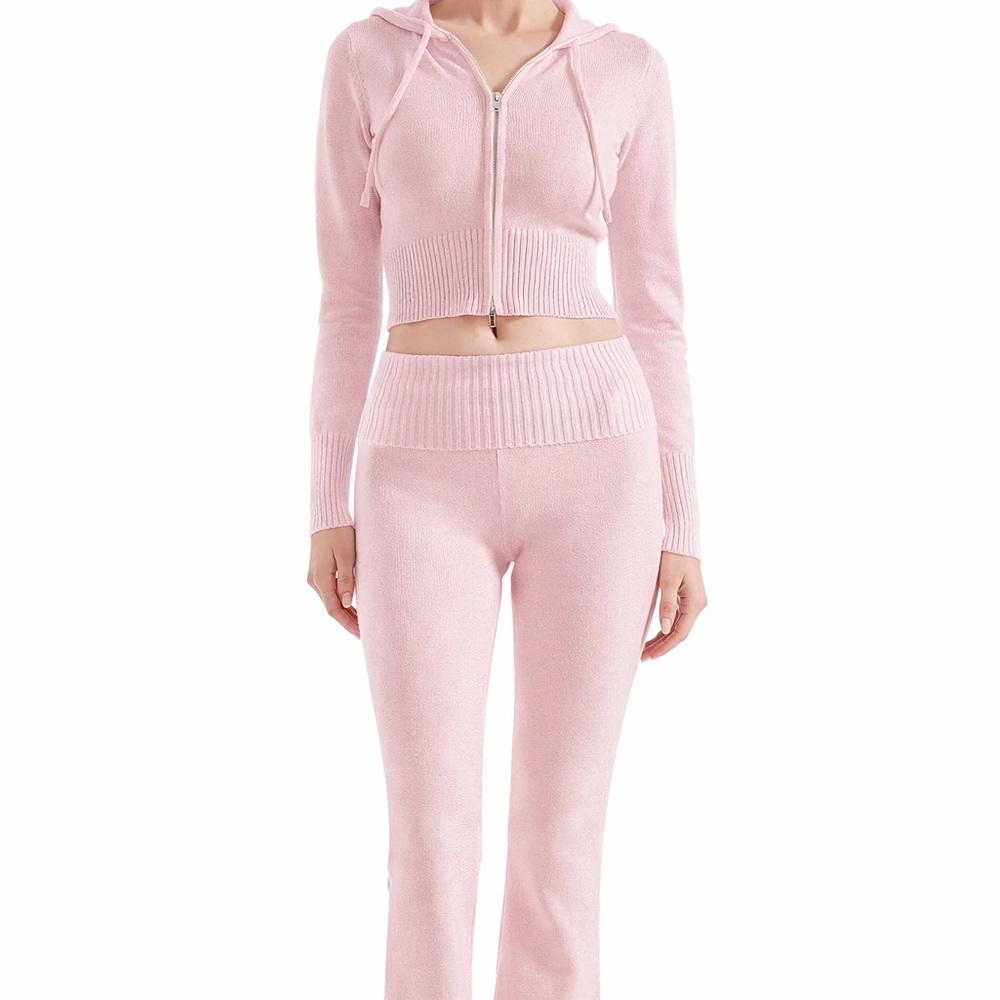 Sincerely Jules Set Pink Knit Hoodie & Pants